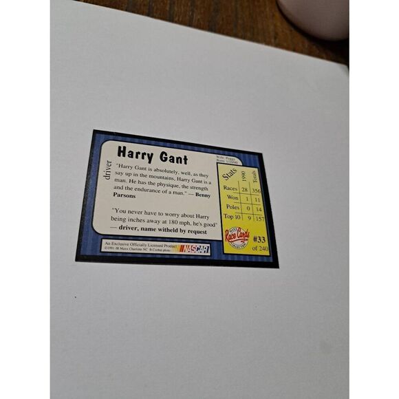 Vintage 1991 Maxx Harry Gant #33 Race Car Nascar Trading Card - Picture 3 of 3